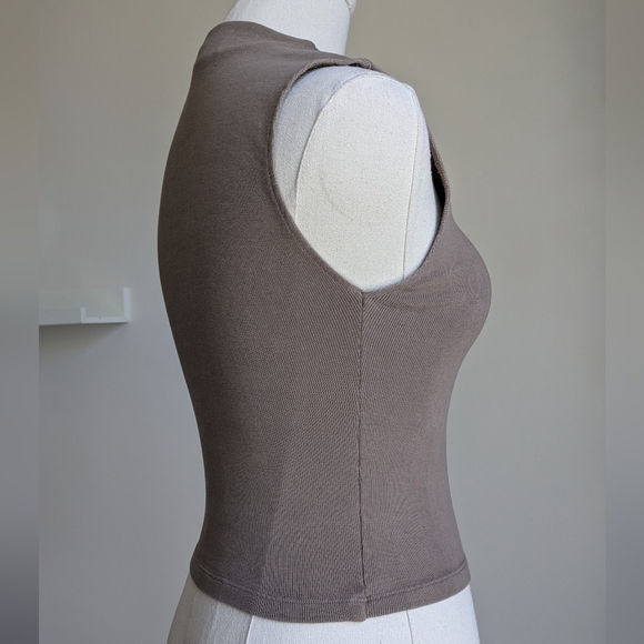 Zara High Neck Cotton Tank - Picture 4 of 7